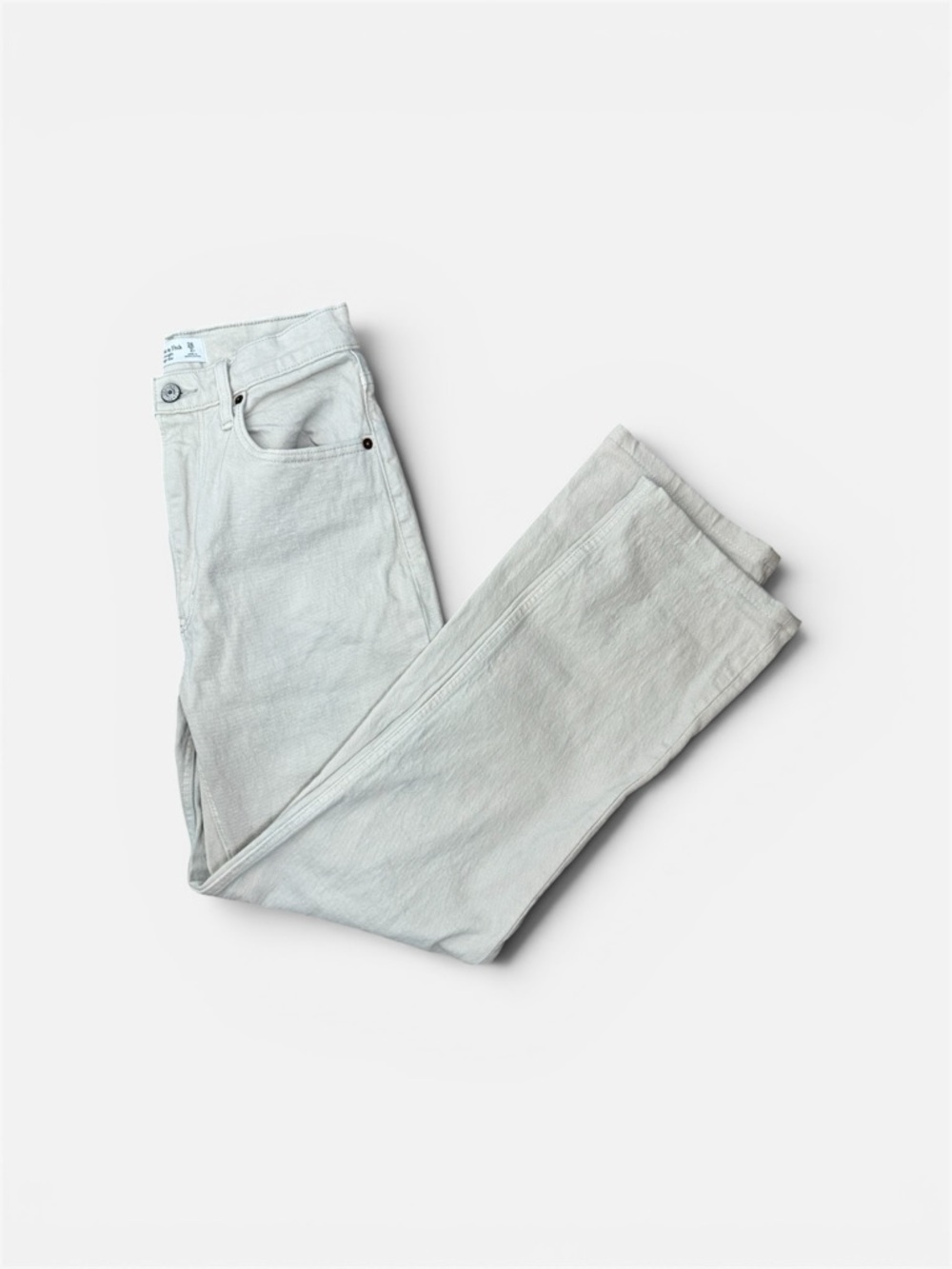 Abercrombie & Fitch Gray Beige The ‘90s Straight Ultra High Rise Jean Size 2R